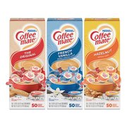 Coffee Mate Liquid Coffee Creamer, French Vanilla/Hazelnut/Orig, 0.38oz Cup, PK150 46193CT